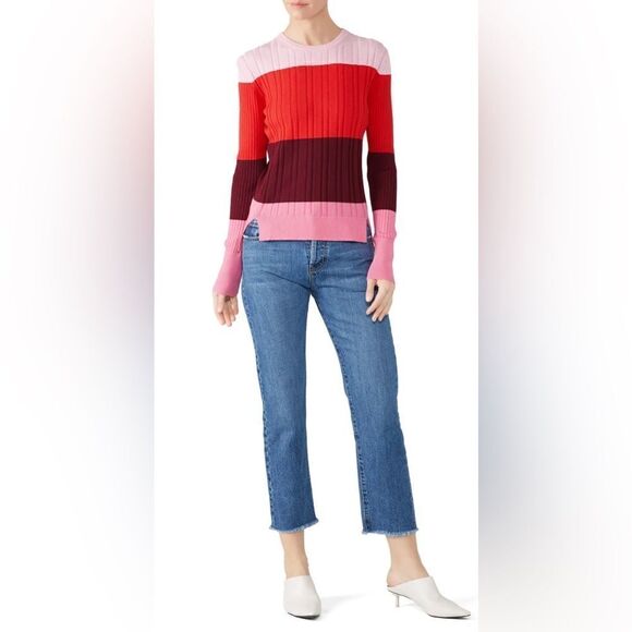 Tome Pink Colorblock Sweater Size 18 - Picture 1 of 9
